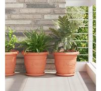 vidaXL Plant Pots 6 pcs Brick Red Ã 30 x 25 cm Plastic