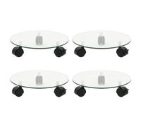 vidaXL Plant Rollers 4 pcs 28 cm Tempered Glass Round