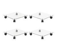 vidaXL Plant Rollers 4 pcs 35x35 cm Tempered Glass Square NEW