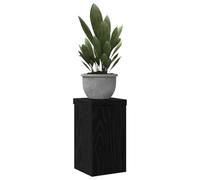 vidaXL Plant Stand Rectangular Living Room – 2 pcs Black Oak Engineered Wood 10x10x18 cm