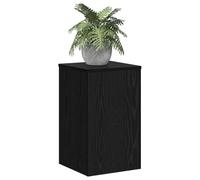 vidaXL Plant Stand 2 pcs Black Oak 30x30x50 cm Engineered Wood Rectangular Indoor/Outdoor