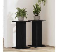 vidaXL Plant Stand 2 pcs Black Oak 30 x 30 x 60 cm Engineered wood