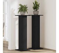 vidaXL Plant Stand 2 pcs Black Oak 30 x 30 x 95 cm Engineered wood