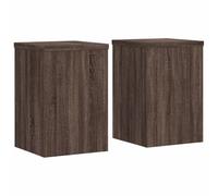 vidaXL Plant Stands 2 pcs - Brown Oak Engineered Wood - 20x20x30 cm - 50 kg max - Indoor/Outdoor