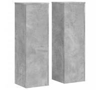 vidaXL Plant Stand 2 pcs Concrete Grey 25 x 25 x 80 cm Engineered Wood