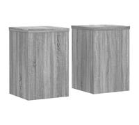 vidaXL Plant Stands 2 pcs, Plant Pot Stand for Indoor Living Room, Plant Holder for Decorative, Flower Stand Flower Pot, Grey Sonoma Engineered Wood