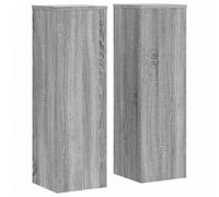 vidaXL Plant Stand 2pcs, Plant Pot Stand for Indoor Living Room, Plant Holder for Decorative, Flower Stand Flower Pot, Grey Sonoma Engineered Wood