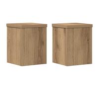 vidaXL Plant Stands 2 pcs, Plant Pot Stand for Indoor Living Room, Plant Holder for Decorative, Flower Stand Flower Pot, Artisan Oak Engineered Wood