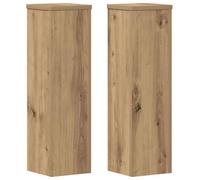 vidaXL Plant Stand 2pcs – Artisan Oak Engineered Wood, 17 x 17 x 60 cm