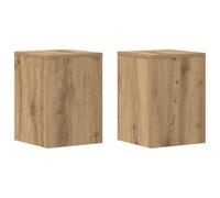 vidaXL Plant Stand 2 pcs Oak 25 x 25 x 35 cm Engineered Wood