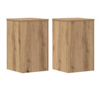 vidaXL Plant Stands 2 pcs, Plant Pot Stand for Indoor Living Room, Plant Holder for Decorative, Flower Stand Flower Pot, Artisan Oak Engineered wood