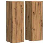 vidaXL Plant Stand 2 pcs Oak 33 x 33 x 100 cm Engineered Wood