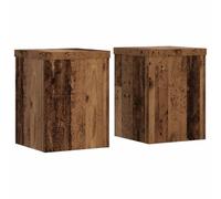 vidaXL Plant Stand 2 pcs Old Wood 15 x 15 x 20 cm Engineered Wood