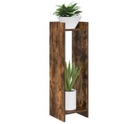 vidaXL Plant Stand, 2 Pieces, Smoked Oak 30 x 30 x 100 cm, Living Room, Modern Vertical Plant Stand, Space-Saving Flower Pot, Compact Flower Display