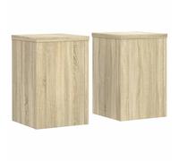 vidaXL Plant Stand 2 pcs Sonoma Oak 25 x 25 x 35 cm Engineered Wood