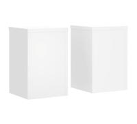 vidaXL Plant Stands 2 pcs, Plant Pot Stand for Indoor Living Room, Plant Holder for Decorative, Flower Stand Flower Pot, White Engineered Wood