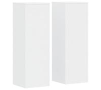 vidaXL Plant Stand 2 pcs White 33 x 33 x 100 cm Engineered Wood