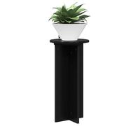 vidaXL Plant Stand 2 Pieces Black 29.5 x 29.5 x 60 cm Wood Material