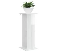 vidaXL Plant Stand, 2 Pieces, High Gloss White, 30.5 x 30 x 80.5 cm, Living Room, Modern Plant Stand, Moisture-Resistant, Decorative for Indoor Plants, Stylish Display