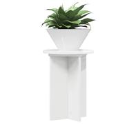 vidaXL Plant Stand, 2 Pieces, High-Gloss White, Diameter 29.5 x 40 cm, Plant Stand for Home, Modern Moisture-resistant Construction, Minimalist Stand, Urban Jungle Accessory