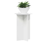 vidaXL Plant Stand 2 Pieces High Gloss White Diameter 40 x 60 cm Wood Material Plant Stand for Home Modern Moisture-resistant Construction Minimalist Stand Urban Jungle Accessory