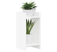 vidaXL Plant Stand, 2 Pieces, White, 30 x 30 x 60 cm, Wood Material, Living Room, Modern Vertical Plant Stand, Space-Saving Flower Pot, Compact Flower Display