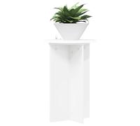 vidaXL Plant Stand, 2 Pieces, White, Diameter 40 x 60 cm, Wood Material, Plant Stand for Home, Modern, Moisture-resistant Construction, Minimalist Stand, Urban Jungle Accessory