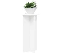 vidaXL Plant Stand, 2 Pieces, White, Diameter 40 x 80 cm, Wood Material, Plant Stand for Home, Modern, Moisture-resistant Construction, Minimalist Stand, Urban Jungle Accessory