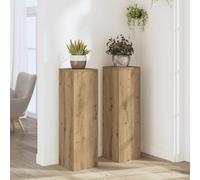 vidaXL Plant Stand 2pcs, Plant Pot Stand for Indoor Living Room, Plant Holder for Decorative, Flower Stand Flower Pot, Artisan Oak Engineered Wood