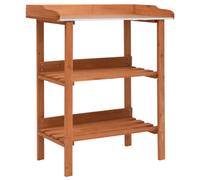 vidaXL Plant Stand 76X37X89cm Firwood, Brown