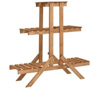 vidaXL Plant Stand 83x25x83 cm Firwood, Brown
