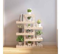 vidaXL Plant Stand 85x25x109.5cm Solid Wood Pine, Brown
