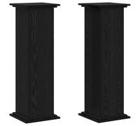 vidaXL Plant Stand Black Oak 33 x 33 x 100 cm Wood