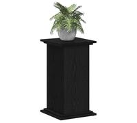 vidaXL Plant Stand Black Oak 33 x 33 x 60 cm Engineered wood, Garden and Terrace, Modern Plant Stand, Durable Decorative, Indoor Outdoor Holder, Contemporary Display