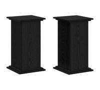 vidaXL Plant Stand Black oak 33 x 33 x 60 cm Engineered wood, Living Room, Rectangular Modern Plant Stand, Garden Display for Indoor Greenery, Stylish Holder, Outdoor Decor Table