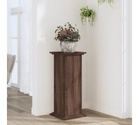 vidaXL Plant Stand Pot Holder – Brown Oak Engineered Wood, Hollow Stable Design, 33 x 33 x 80 cm