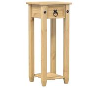 vidaXL Corona Solid Wood Pine Plant Stand - Rustic Brown Flower Pot Holder 30x30x73 cm with Metal Handle - For Indoor/Outdoor Decor