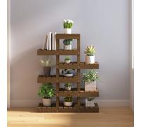 vidaXL Plant Stand Honey Brown 85x25x109.5 cm Solid Wood Pine
