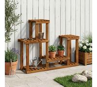 VidaXL Plant Stand Natural 90 X 25 X 73 Cm Solid Wood