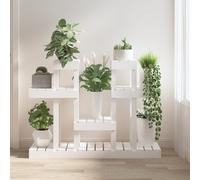 vidaXL Plant Stand White 104.5x25x77.5 cm Solid Wood Pine