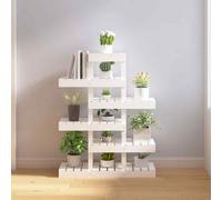 vidaXL Plant Stand White 85x25x109.5 cm Solid Wood Pine UK HOT