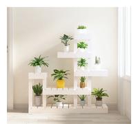 vidaXL Plant Stand White 92x25x97 cm Solid Wood Pine UK