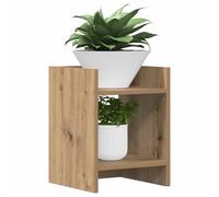 vidaXL Plant Stand with Shelf, 2 Pieces, Artisan Oak 30 x 30 x 40 cm, Living Room, Modern Vertical Plant Stand, Space Saving Flower Pot, Compact Flower Display