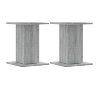 vidaXL Plant Stands 2 pcs, Plant Pot Stand for Indoor Living Room, Plant Holder for Decorative, Flower Stand Flower Pot, Grey Sonoma Engineered Wood