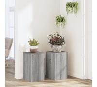 vidaXL Plant Stands 2 pcs Grey Sonoma 30x30x50 cm Engineered wood
