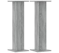 vidaXL Plant Stands 2 pcs, Plant Pot Stand for Indoor Living Room, Plant Holder for Decorative, Flower Stand Flower Pot, Grey Sonoma Engineered Wood