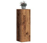 vidaXL Plant Stands Pot Flower Stand 2 pcs - Engineered Wood, 33x33x100 cm, Old Wood Color, Easy to Clean with Damp Cloth