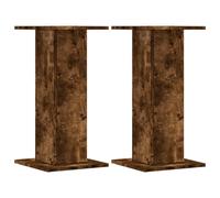 vidaXL Plant Stands 2 pcs Smoked Oak 30x30x60 cm Engineered Wood