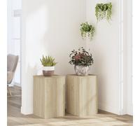 vidaXL Plant Stands 2 pcs Sonoma Oak 30x30x50 cm Engineered wood
