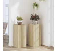 vidaXL Plant Stands 2 pcs Sonoma Oak 30x30x70 cm Engineered wood